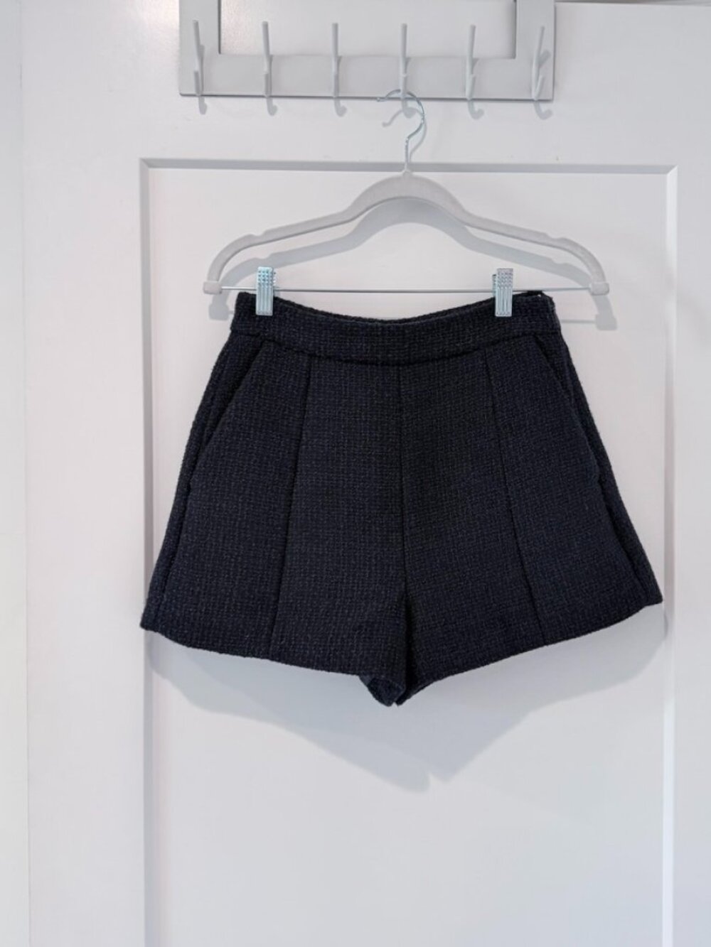 NWOT Meshki Parker Boucle Shorts - Midnight Blue, XS - Picture 3 of 9